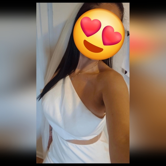 Jenny Yoo Elegant One-Shoulder White Gown - Picture 2 of 5